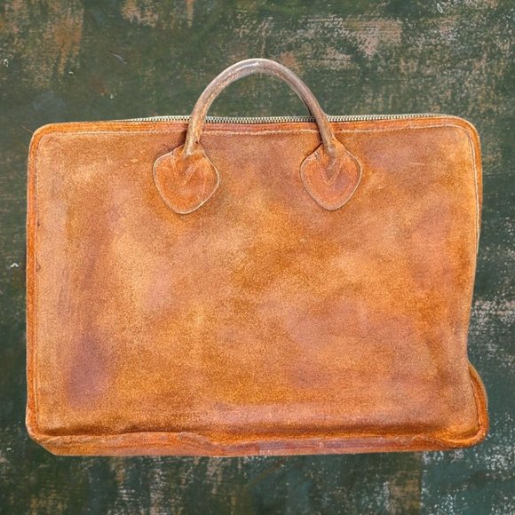 Vintage Other - Vintage 1980s L.L. Bean Brown Snuff Suede Briefcase